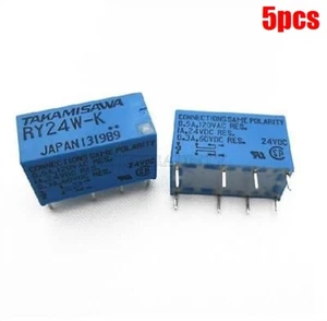5Pcs Ul Csa Rohs Takamisawa Relay RY24W-K 1A 24V Dc 0.5A 120V Ac COIL=DC24V N ci - Bild 1 von 2