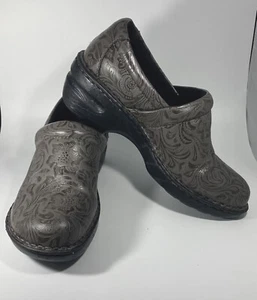 BOC Born Concept Clogs Floral Gray Nurse Comfort Shoes - Picture 1 of 10