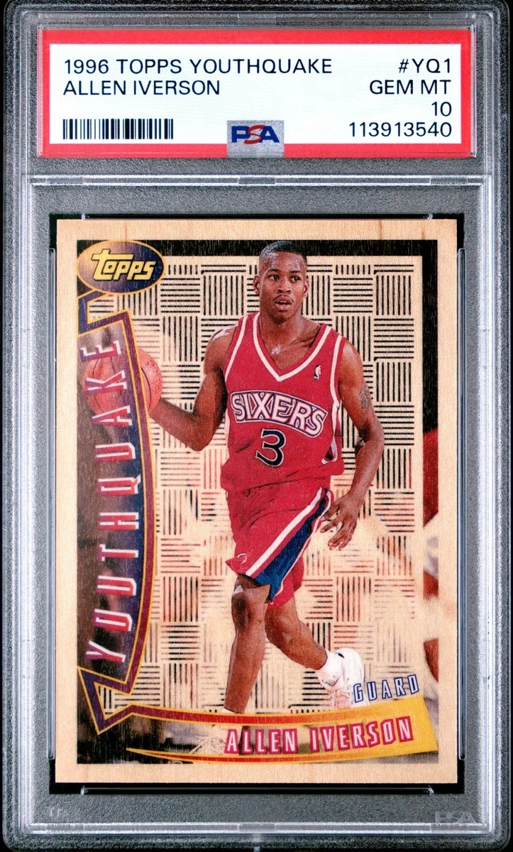 Allen Iverson Basketball Grade 10 Rookie Sports Trading Cards