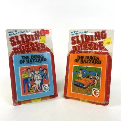 🔥Dukes Of Hazzard Slide Puzzles APC 1981 Blue & Orange Brand New RARE LOT🔥 - Image 1 of 4