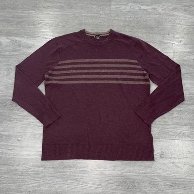 Suéter Smartwool Para Hombres XXL Rojo Sparwood Rayas Mezcla Lana Merino Crew Preppy Foto 1 de 4