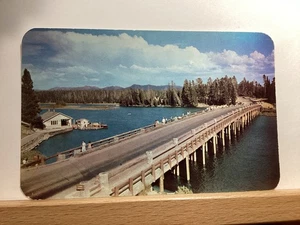 Fishing Bridge Over the Yellowstone River: - Vintage Postcard - Picture 1 of 3