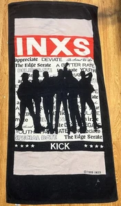 Vintage Rare 1989 INXS Beach Towel New Wave 80s Music Memorabilia 55x27 Size - Bild 1 von 11