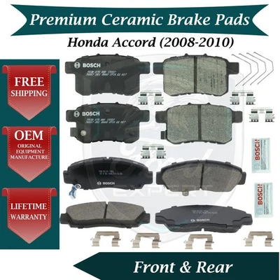 Bosch OEM Front & Rear Ceramic Brake Pads Kit For 2008-2010 Honda Accord - Изображение 1 из 4