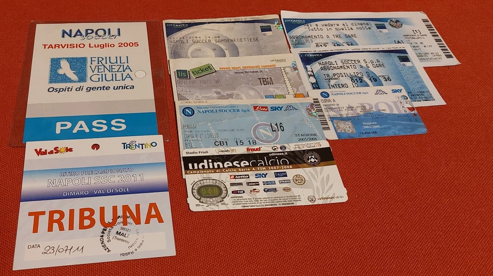 RARO PASS PRIMO RITIRO ESTIVO CALCIO NAPOLI S0CCER TARVISIO LUGLIO 2005 REJA   - Immagine 1 di 1