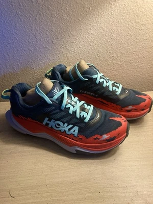⭐️HOKA ONE ONE TORRENT 4 Mujer 8.5 Zapatos Atléticos para Correr Azul Marino/Rojo ¡Apenas Usados! Foto 1 de 4