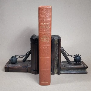 Holy Bible Ready References LARGE PRINT Concordance Cambridge Brown Leather Vtg - Bild 1 von 15
