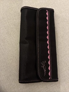 Mary Kay Set Spazzole Trucco Cosmetico Nero e Rosa Borsa Chiusura Magnetica - Foto 1 di 4