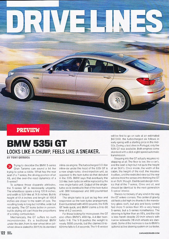 2010 BMW 535i GT - Classic Article D96 Foto 1 de 1
