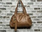 Cuore & Pelle Brown Leather Tote Large Boho Shoulder Bag Double Handles