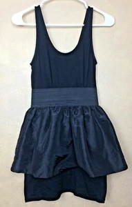 Vestido Steve Madden Sobrefalda Negro Mouble Sin mangas Elastizado Tejido XS Mezcla de Rayos - Imagen 1 de 9