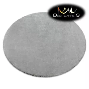 Hardwearing Soft Carpets 'STAR' circle silver very thick Rug Best-carpets - Picture 1 of 6