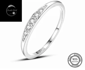 Sterling Silver 925 Ring Slim Princess Band Ladies  Women Girls  Sizes J - R - Picture 1 of 6