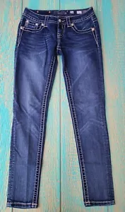 Miss Me Signature Skinny Embellished Cross Pocket Jeans Size 26 - Picture 1 of 13