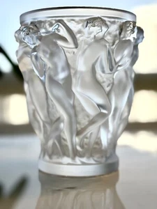 Vintage Lalique Bacchantes Crystal Vase, Small Size - Picture 1 of 9
