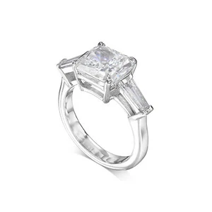 14k White Gold Ring E VVS2 3.50 Ct Lab Created Diamond IGI Certified Love Gift - Picture 1 of 24