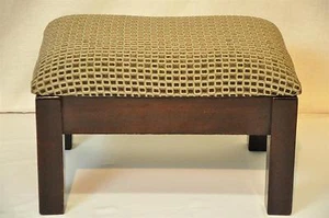 Mid-Century Modern Mission Mahogany Foot Stool Footstool c. 1940's - Picture 1 of 1