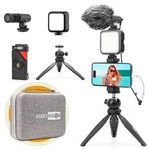 Kit de micrófono de video para teléfono inteligente uskey vision para vlog... Kit de vlogging para Smart - Imagen 1 de 13