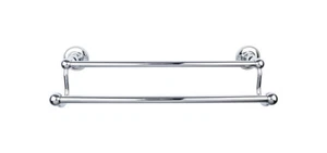 Top Knobs ED11PCA Edwardian 30" Double Towel Bar Polished Chrome Beaded - Picture 1 of 1