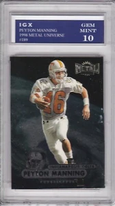 PEYTON MANNING ROOKIE CARD 1998 Metal $$ RC GEM MINT 10 Football VOLUNTEERS! - Picture 1 of 1
