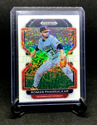 ROMAN PHANSALKAR 2022 Panini Prizm Draft Picks White Sparkle Prospect RC SSP - Image 1 of 2