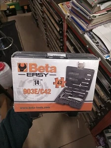 Valigetta Set chiavi a bussola 1/4"" Beta Easy 903e/c42 42pz. Officina Utensili - Foto 1 di 6