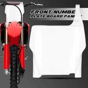 WHITE FRONT NUMBER PLATE For HONDA CRF250 CRF250R 2004 2005 2006 2007 Dirt Bike - Picture 1 of 11