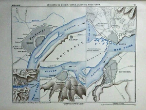 1884 Original Mappa Militare MARGA.DINTORNI DI WIDDIN,VARNA,SILISTRIE,ROUSTCHUK. - Foto 1 di 1