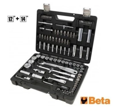 CASSETTA 98 pezzi CHIAVI BUSSOLE E CRICCHETTI 1/2" + 1/4" BETA 903E/C98 bussola - Immagine 1 di 3