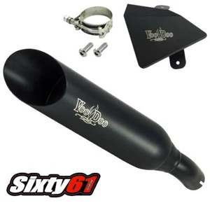 Voodoo Exhaust Yamaha R3 2015 2016 2017 2018 2019 2020 2021 2022 Shorty Black - Picture 1 of 3
