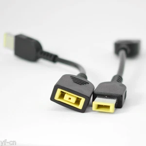 1pc 14cm Square DC Tip Male To Female M/F Adapter Cable For Lenovo ThinkPad - Picture 1 of 5