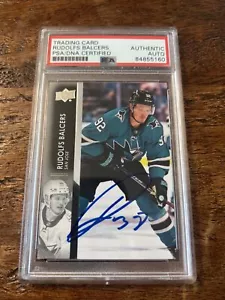 Rudolfs Balcers IP Signed Upper Deck Card Psa Dna Coa Slab Sharks Autographed - Picture 1 of 2