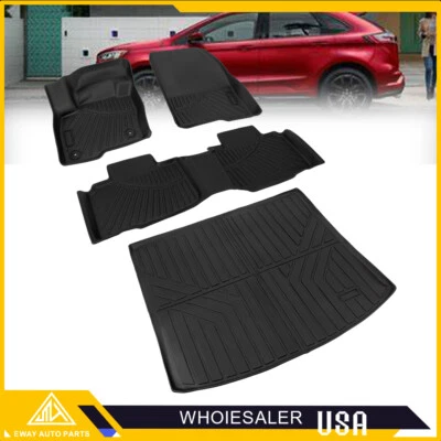 Alfombrillas de coche para Ford Edge TPE 2015-2025 todo tipo de clima molde 3D revestimiento de suelo de coche Foto 1 de 4