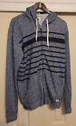 Quicksilver Zip Up Hoodie Multicolored Mens Size Xl Striped