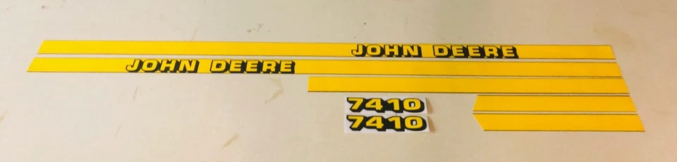 Aftermarket John Deere 7410 hood replacement decals - Image 1 of 1
