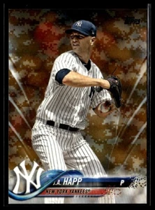 2018 Topps Update US75 J.A. Happ New York Yankees Memorial Day Camo 11/25 - Picture 1 of 2