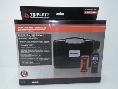 Triplett SLM400-KIT Decibel Sound Level Meter with Calibrator, 35 to 130dB - Image 1 of 2