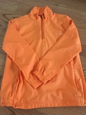 Boys Puma Orange 1/2 ZIP Windbreaker Size Medium - Image 1 of 2