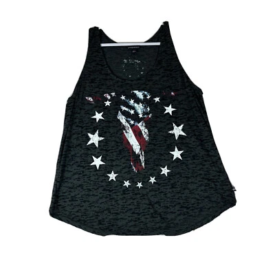 Camiseta sin mangas Rock & Republic para mujer gráfica negra cuerpo patriótico talla XL Foto 1 de 4