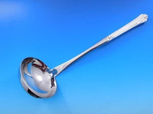 Damask Rose by Oneida Sterling Silver Soup Ladle 11" HHWS Custom Made - Picture 1 of 4