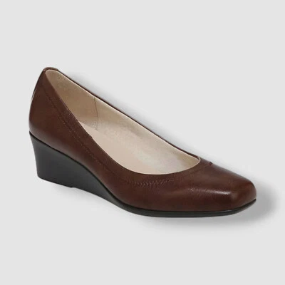 Zapatos de tacón LifeStride marrón grueso con cuña talla 9,5 M para mujer Foto 1 de 4