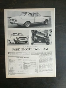 Oldtimer 1967 Ford Escort Twin Cam ganzseitig Originalartikel - Bild 1 von 1