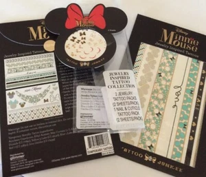 DISNEY Minnie Mouse Joyería Inspirado Tatuaje Uña Junkee Cutícula Fiesta Favor 3 Piezas - Imagen 1 de 10