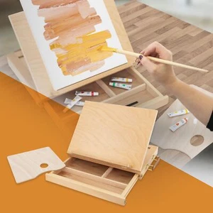 Caballete plegable soporte para lienzo sobre mesa con maletín de almacenamiento - Imagen 1 de 7