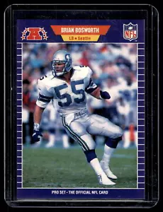 1989 Pro Set Brian Bosworth #391a RC Rookie Errore Seattle sul davanti - Foto 1 di 2
