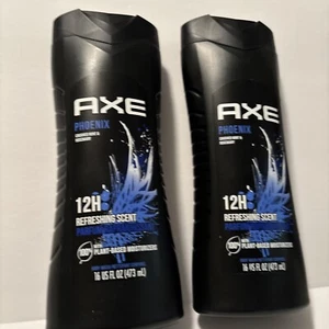 (2) AXE Men's PHOENIX Body Wash 12 Hr Crushed Mint & Rosemary Scent 16 oz - Picture 1 of 1