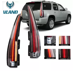 LED Rear Lamp Tail Lights For 2007-2014 Chevy Suburban 1500 Tahoe GMC Yukon Red - Foto 1 di 11