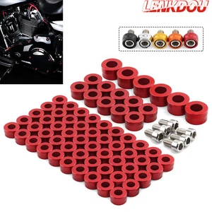 66pcs Engine Bolt Topper Caps Cover For Harley Touring Twin Cam Road Glide Dyna  - Picture 1 of 10
