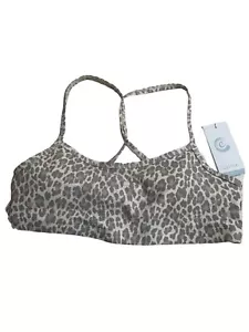 Johnny Was Calme Endurance Cross Back Sports Bra NWT Leopard Print XL - Picture 1 of 5