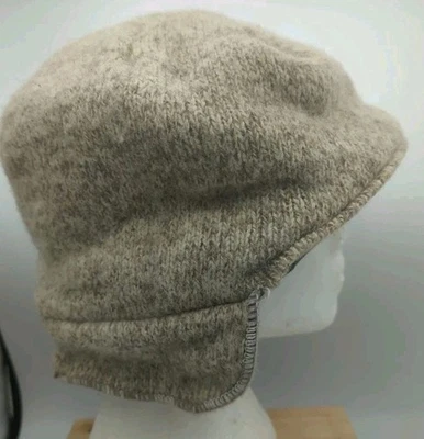 Sombrero guía de lana LL Bean vintage invierno gorra plana orejeras hecho en EE. UU. avena años 90 Foto 1 de 4